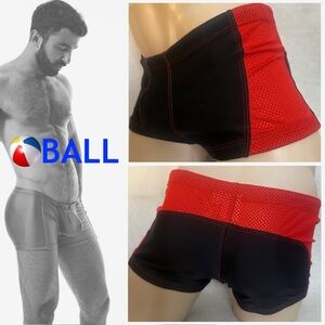 Ball Wonderjock Square Cut Pouch Swimsuit Large Gently worn Nylon/spandex